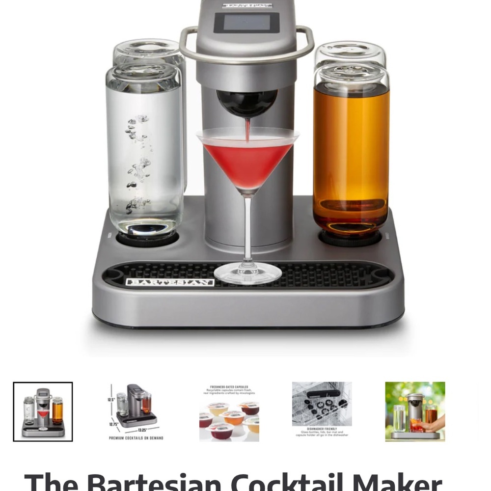 Bartesian Cocktail Maker with Silver Finish